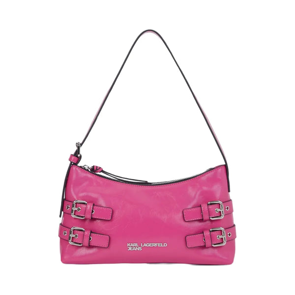 Karl Lagerfeld Buckle Shoulder Bag Very Berry