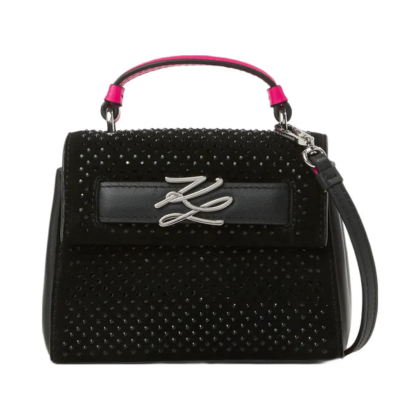 Karl Lagerfeld Exclusive K/Autograph Rhinestone Nano Bag Black Embellishment