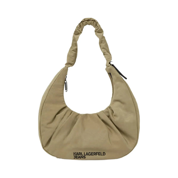 Karl Lagerfeld Gathered Hobo Bag Travertine