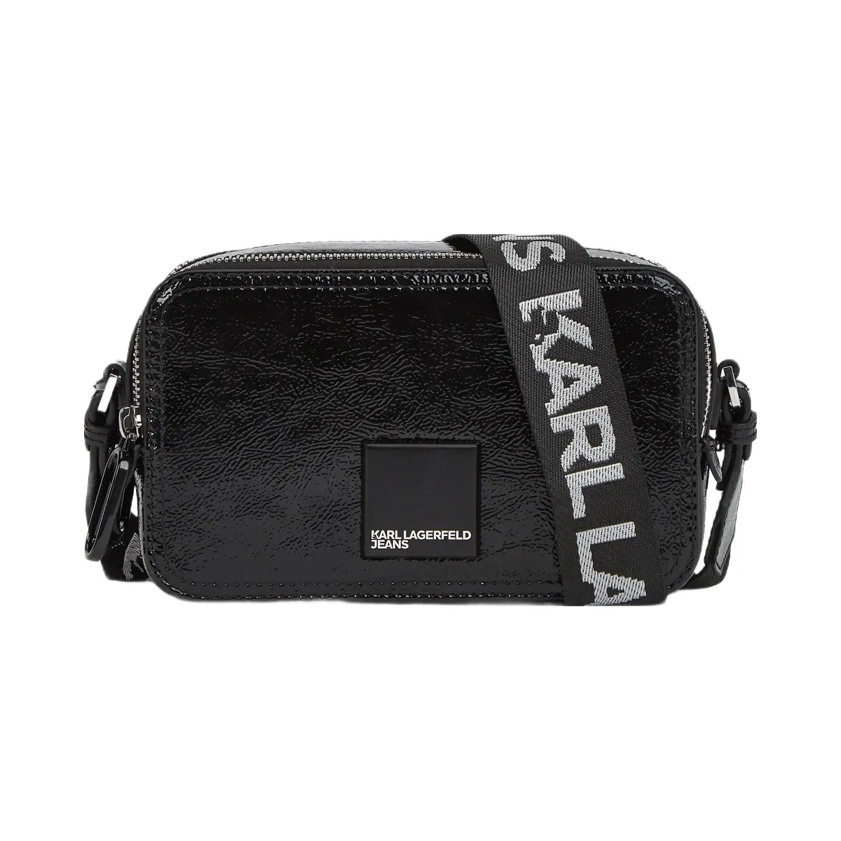 Karl Lagerfeld Glossy Camera Bag Black