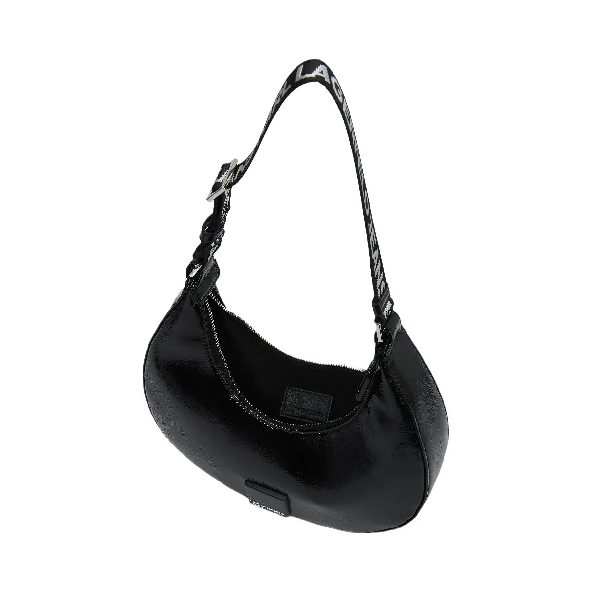 Karl Lagerfeld Glossy Moon Bag Black