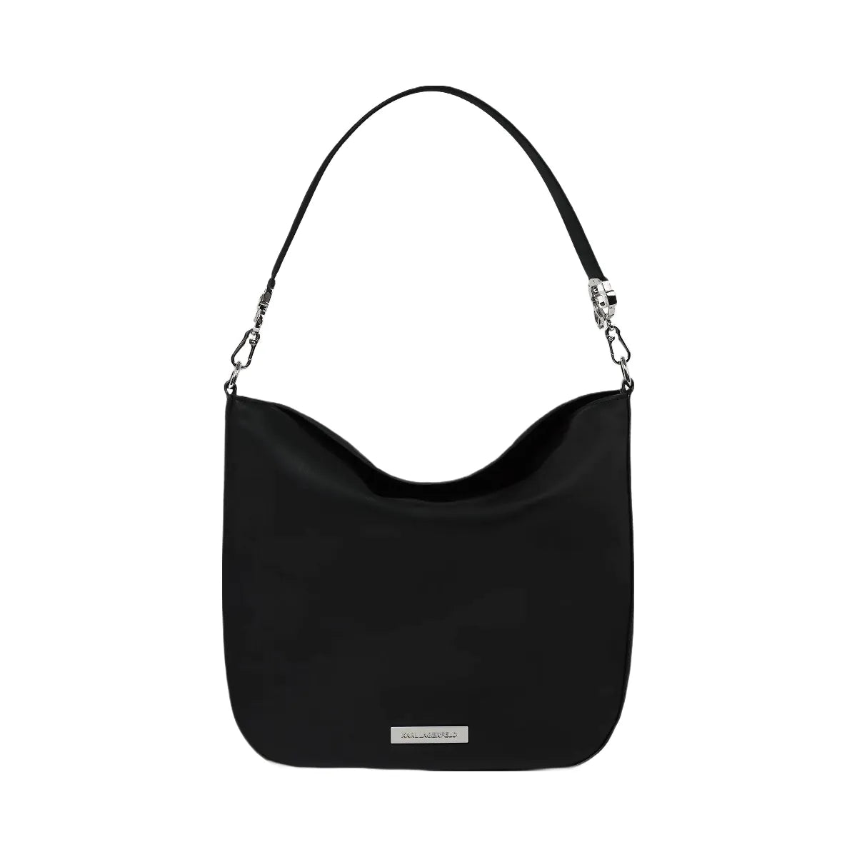 Karl Lagerfeld Ikon Smooth Hobo Bag Black