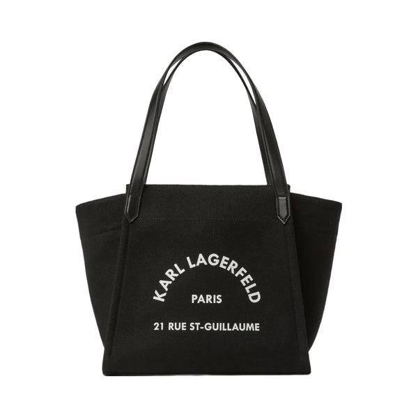 Karl Lagerfeld Rue St-Guillaume Winged Tote Bag Black