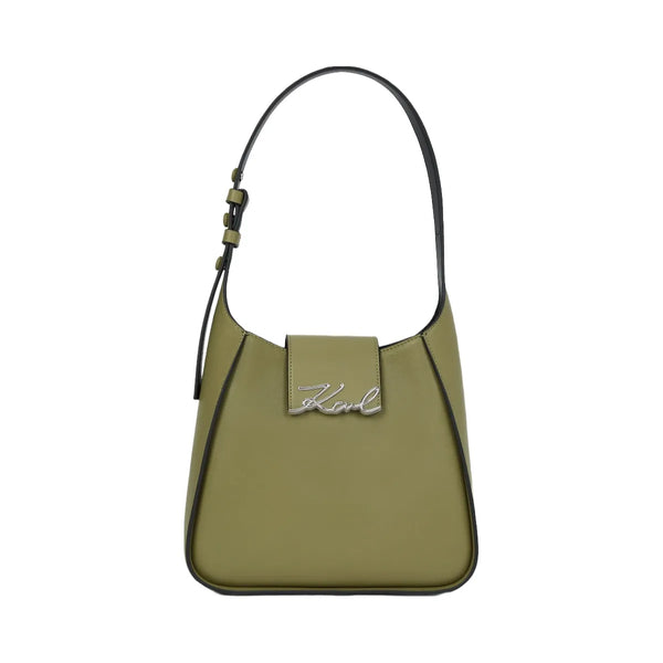 Karl Lagerfeld Signature Hobo Bag Cedar