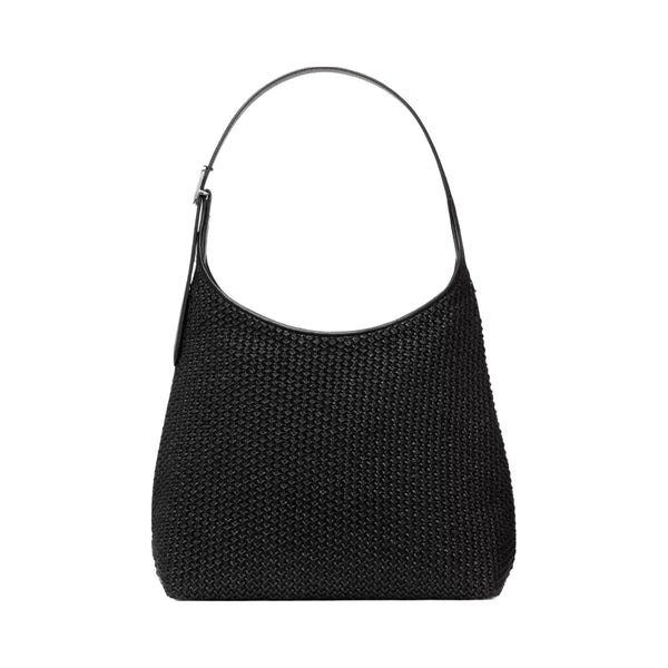 Kate Spade 454 Straw Large Shoulder Bag Black