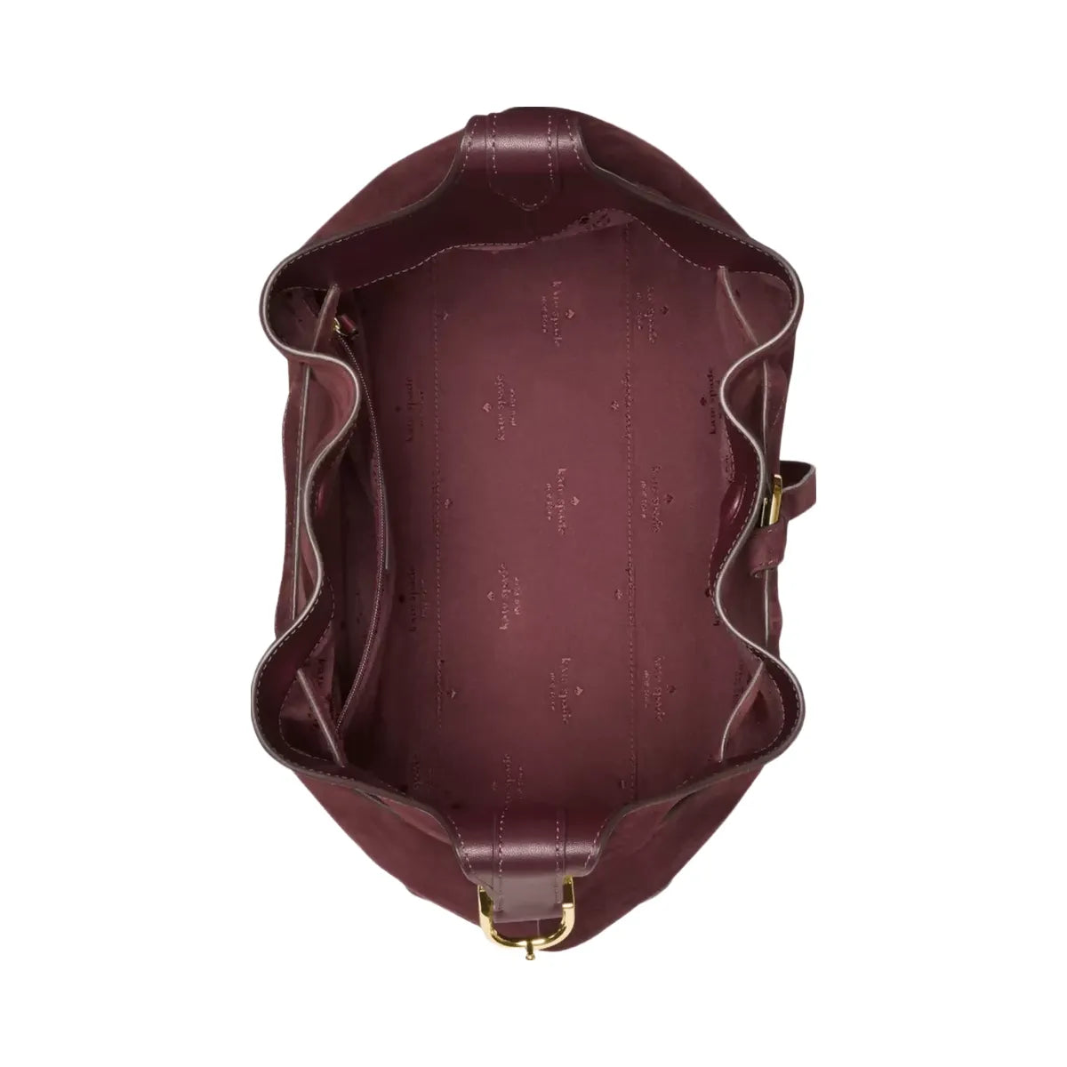 Kate Spade 454 Suede Belted Large Shoulder Bag Grenache