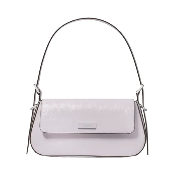 Kate Spade Bridget Shiny Leather Small Flap Shoulder Lilac Moonlight