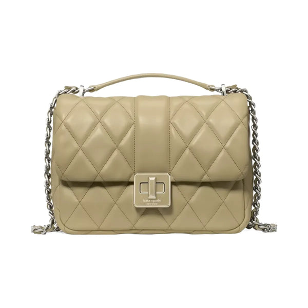 Kate Spade Carey Quilted Small Flap Crossbody Elm