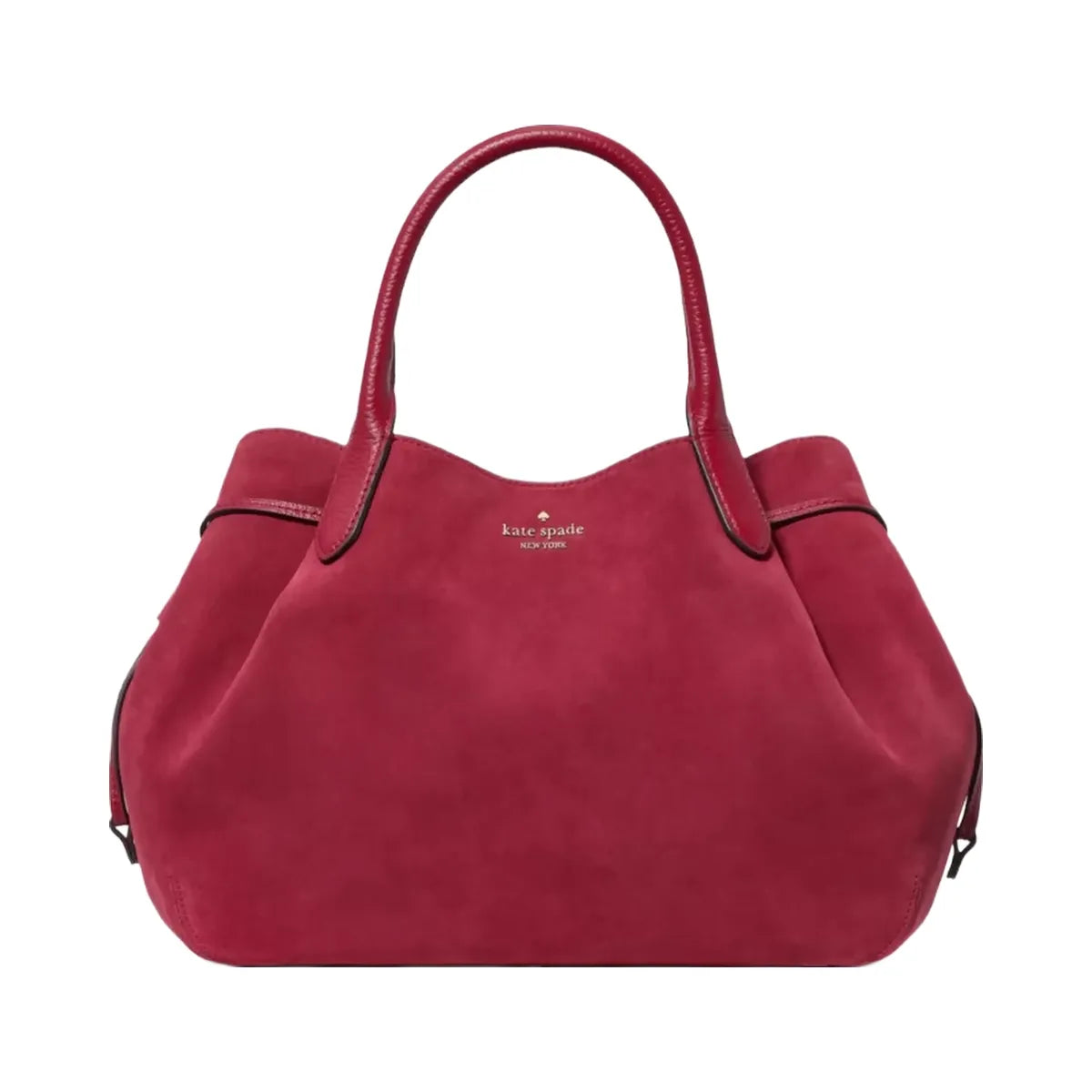 Kate Spade Dumpling Suede Large Satchel Bag Red Jam
