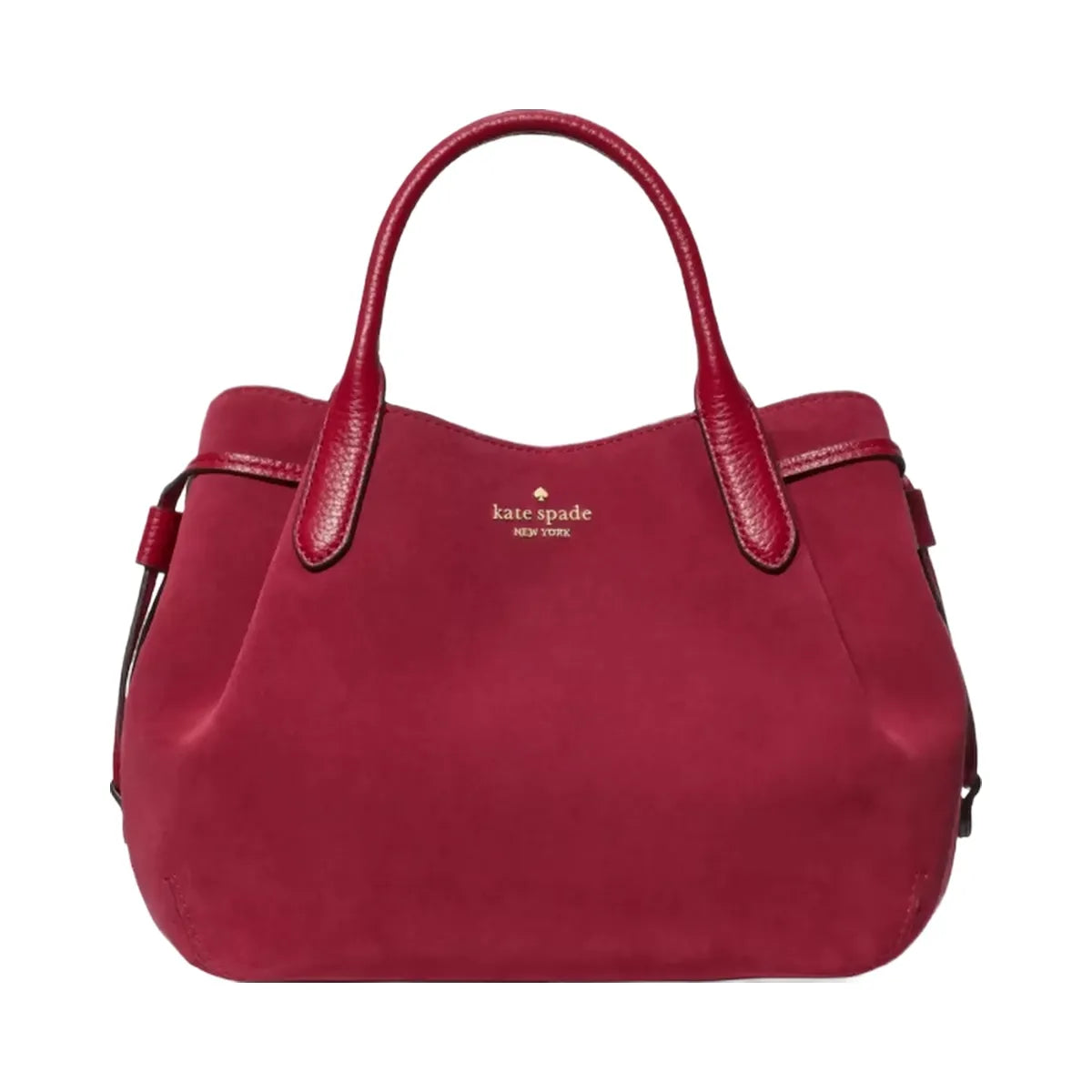 Kate Spade Dumpling Suede Satchel Bag Red Jam