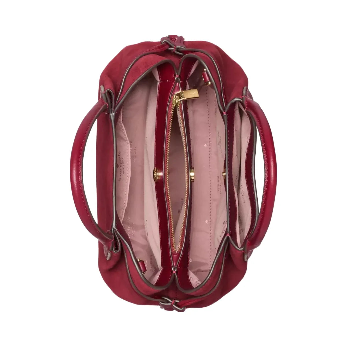 Kate Spade Dumpling Suede Satchel Bag Red Jam