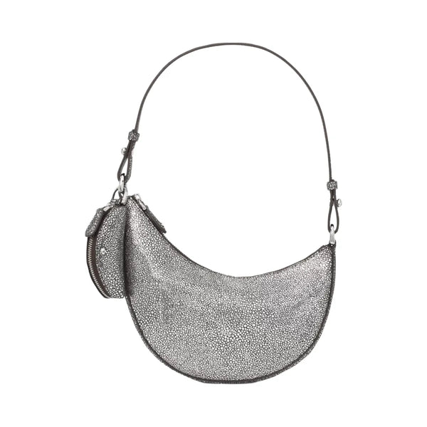 Kate Spade Duo Metallic Dot Suede Mini Shoulder Bag Hot Fudge Metallic
