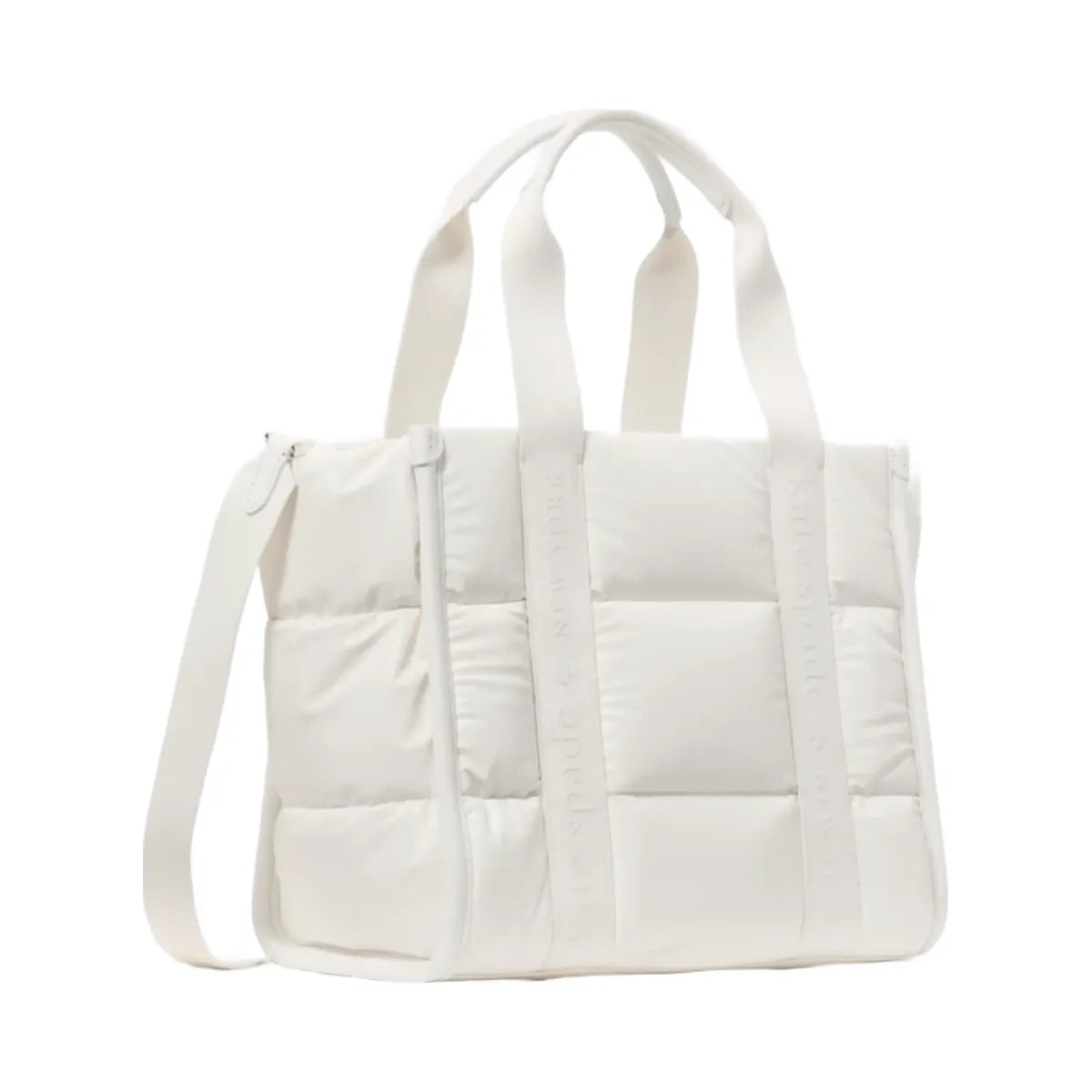 Kate Spade Kip Puffy Small Tote Optic White
