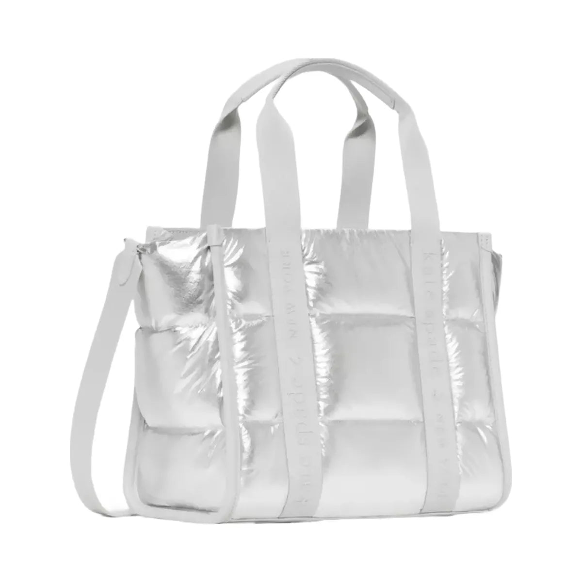 Kate Spade Kip Puffy Small Tote Silver