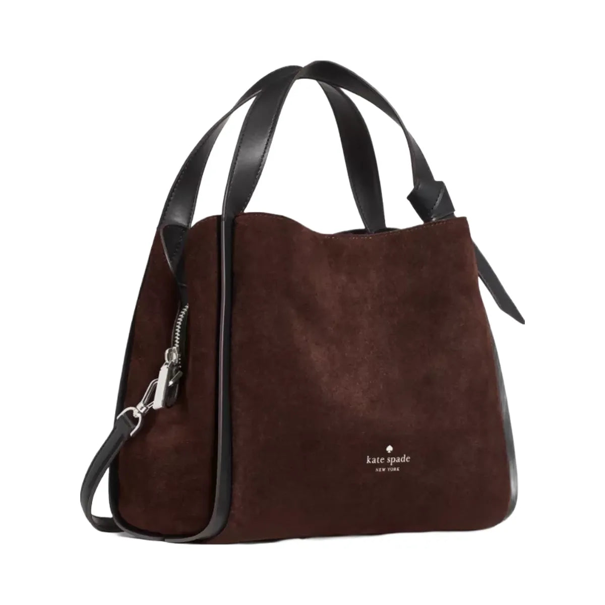 Kate Spade Knott Suede Carryall Bag Hot Fudge
