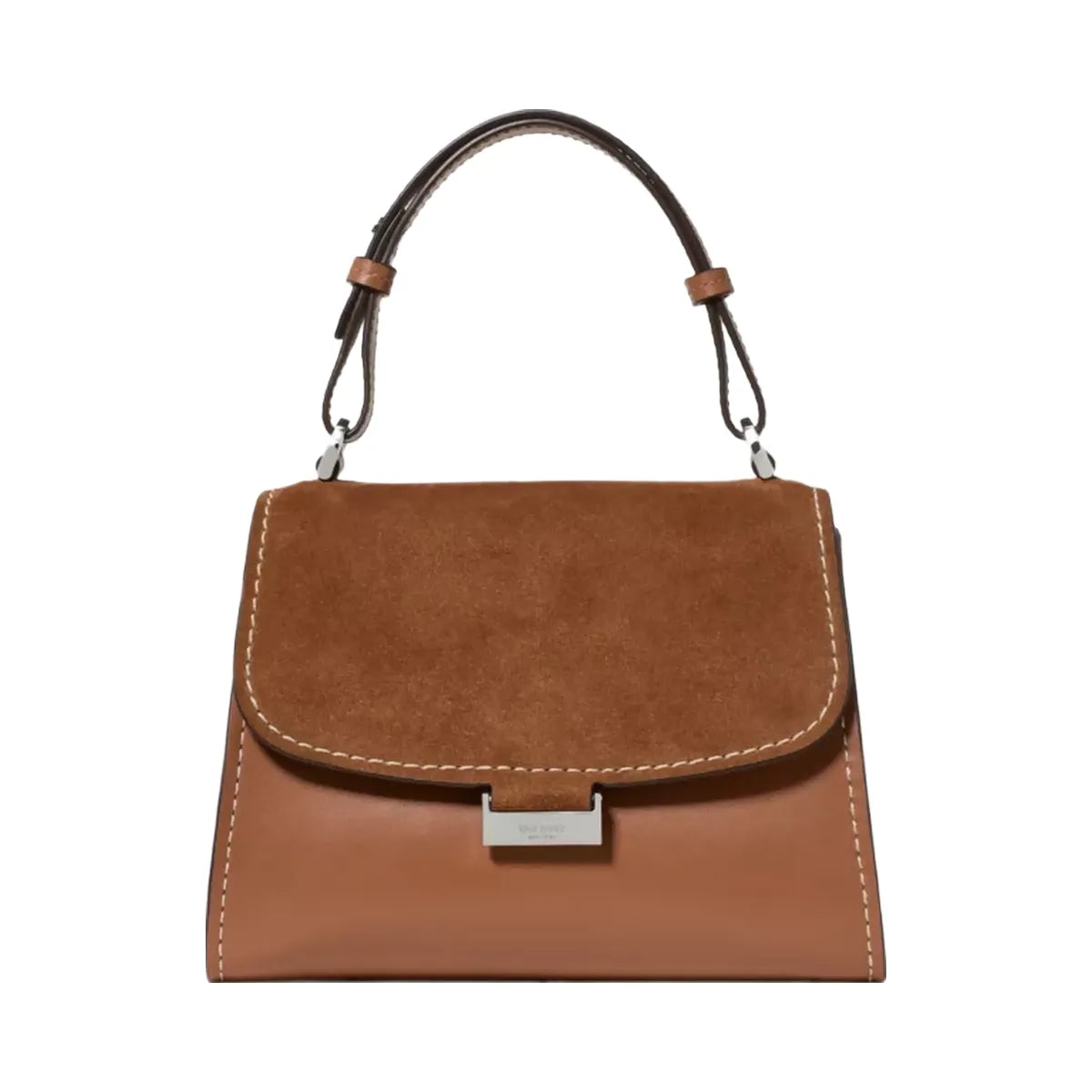 Kate Spade Riley Suede Small Top Handle Bag Warm Gingerbread