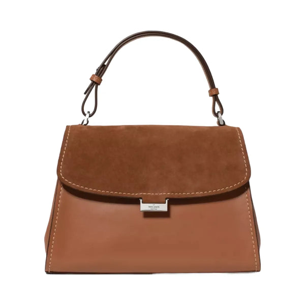 Kate Spade Riley Suede Top Handle Bag Warm Gingerbread