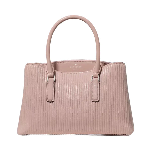 Kate Spade Thompson Street Shiny Quilted Small Satchel Bag Rose Smoke