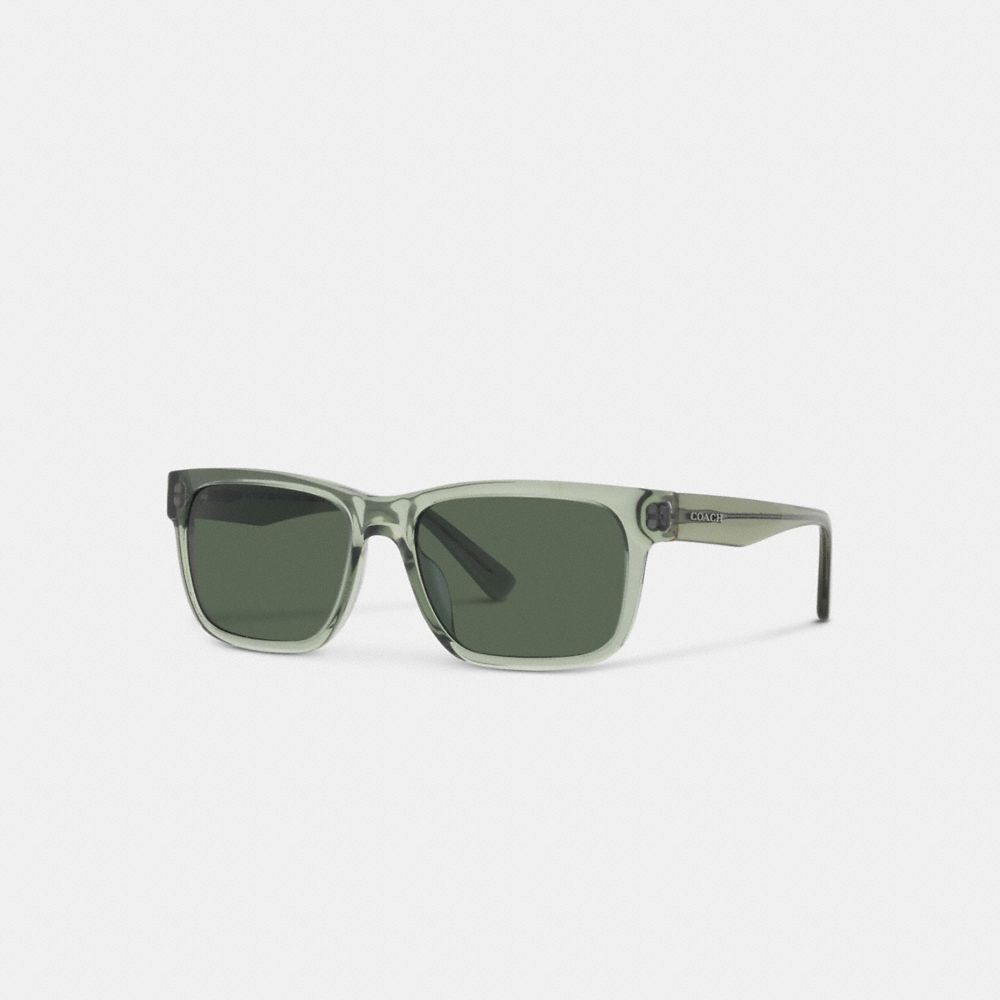 Coach Coach Square Frame Sunglasses Transparent Green