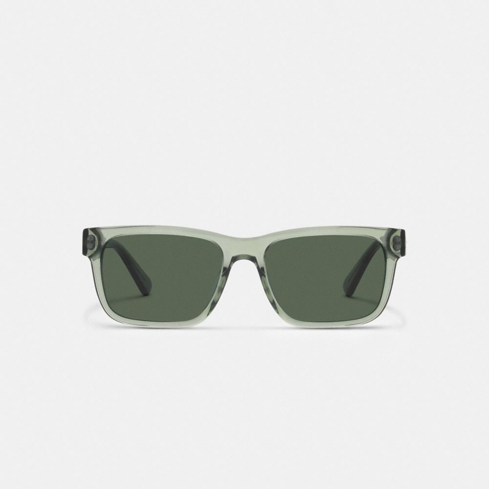 Coach Coach Square Frame Sunglasses Transparent Green