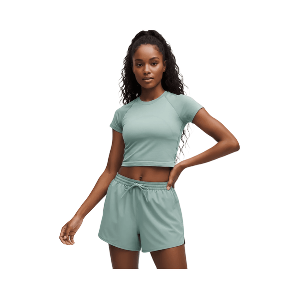 Lululemon Swiftly Tech Cropped Short-Sleeve Shirt 2.0 Crater Blue
