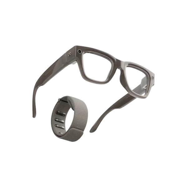 Meta x Ray-Ban Display & Neural Band AI Glasses - Shiny Sand (Large Frame)