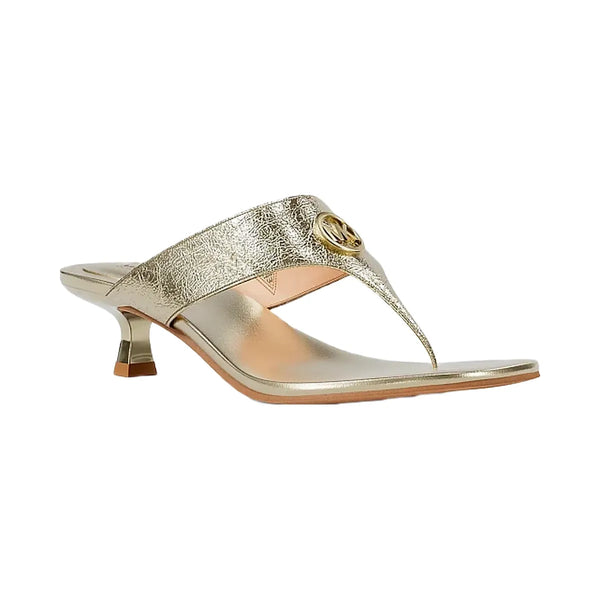 Michael Kors Anneka Metallic Thong Sandal Pale Gold