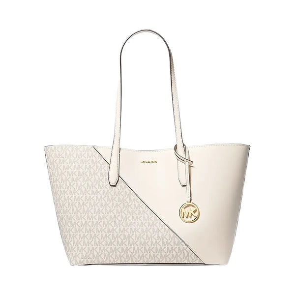 Michael Kors Avalon Medium Smooth and Signature Logo Tote Bag Lt Crm Multi
