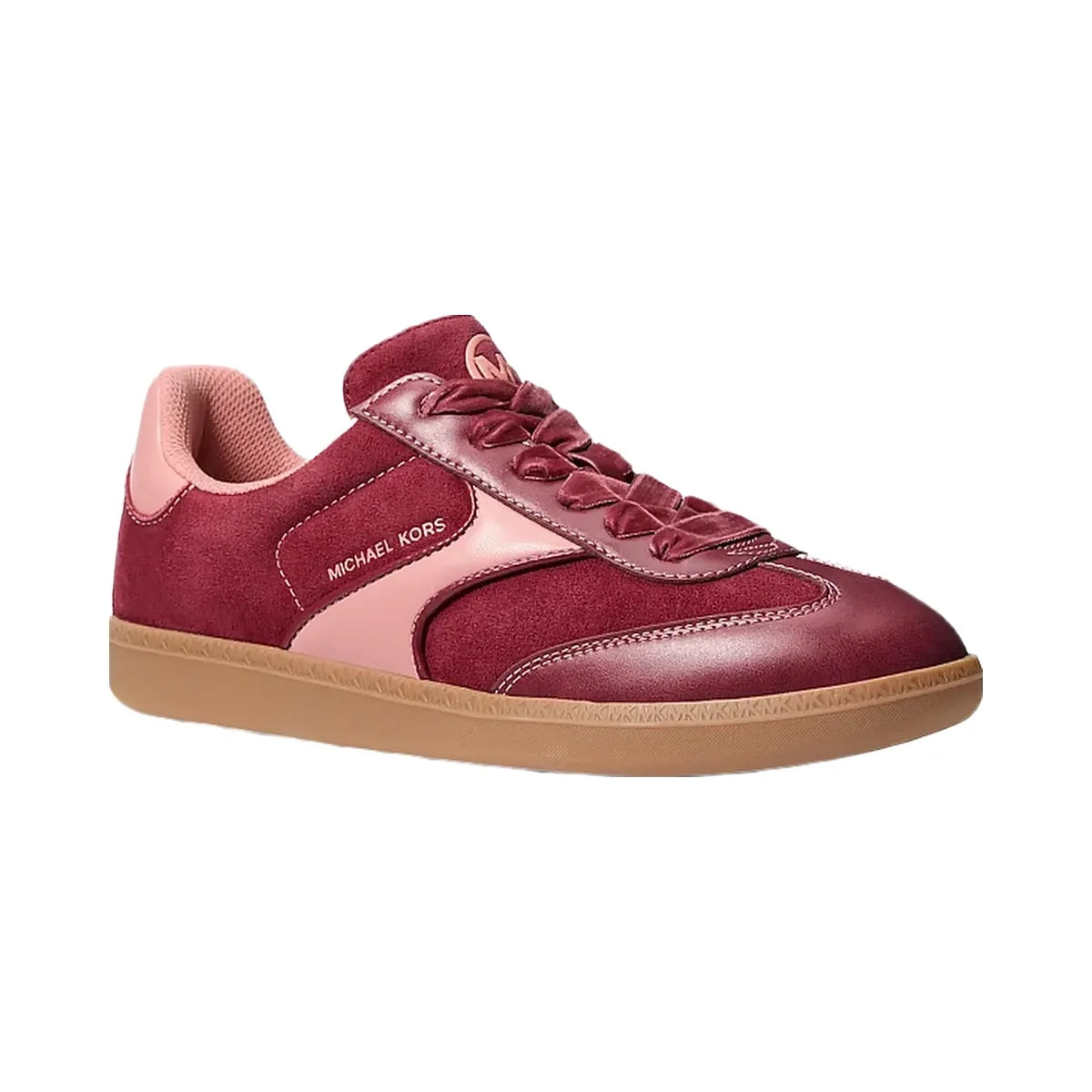 Michael Kors Benny Polyester Microsuede Sneaker Maroon