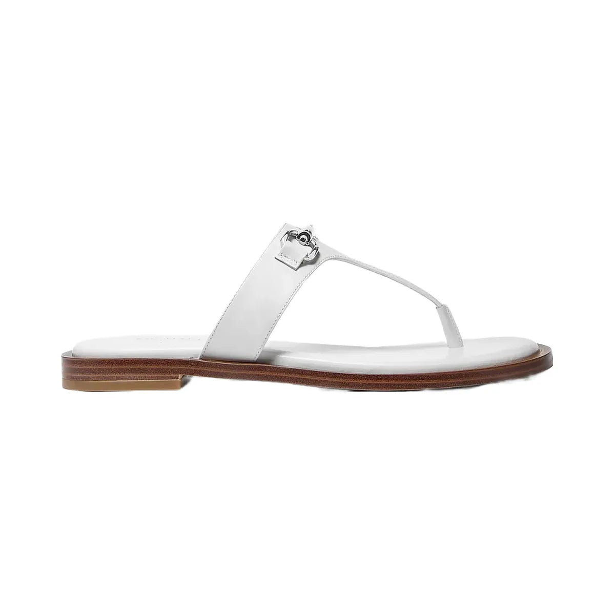 Michael Kors Carson Leather Sandal Optic White