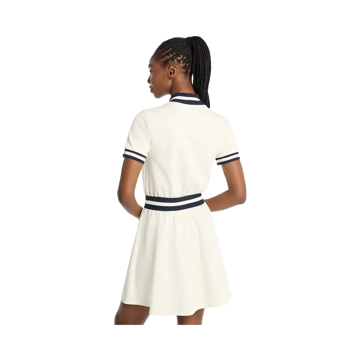 Michael Kors Cotton Blend Zip-Up Mini Dress Bone