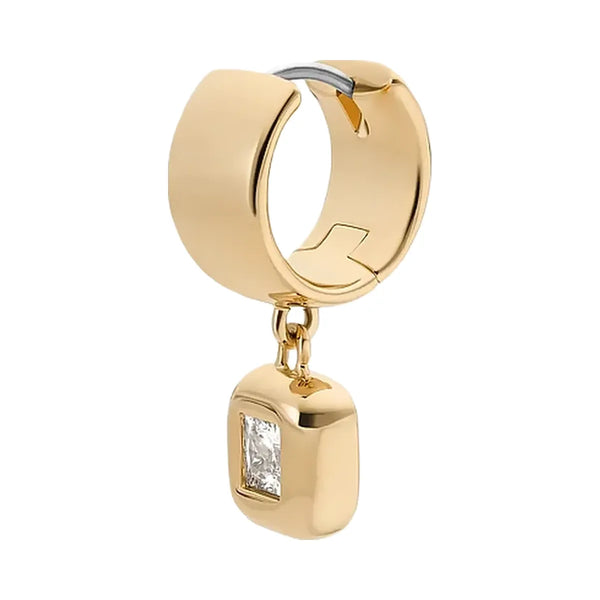 Michael Kors Cubic Zirconia Huggie Earrings Gold