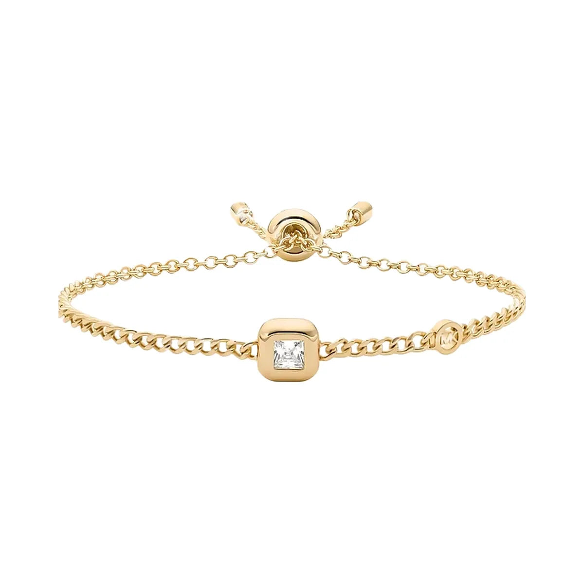 Michael Kors Cubic Zirconia Slider Bracelet Gold