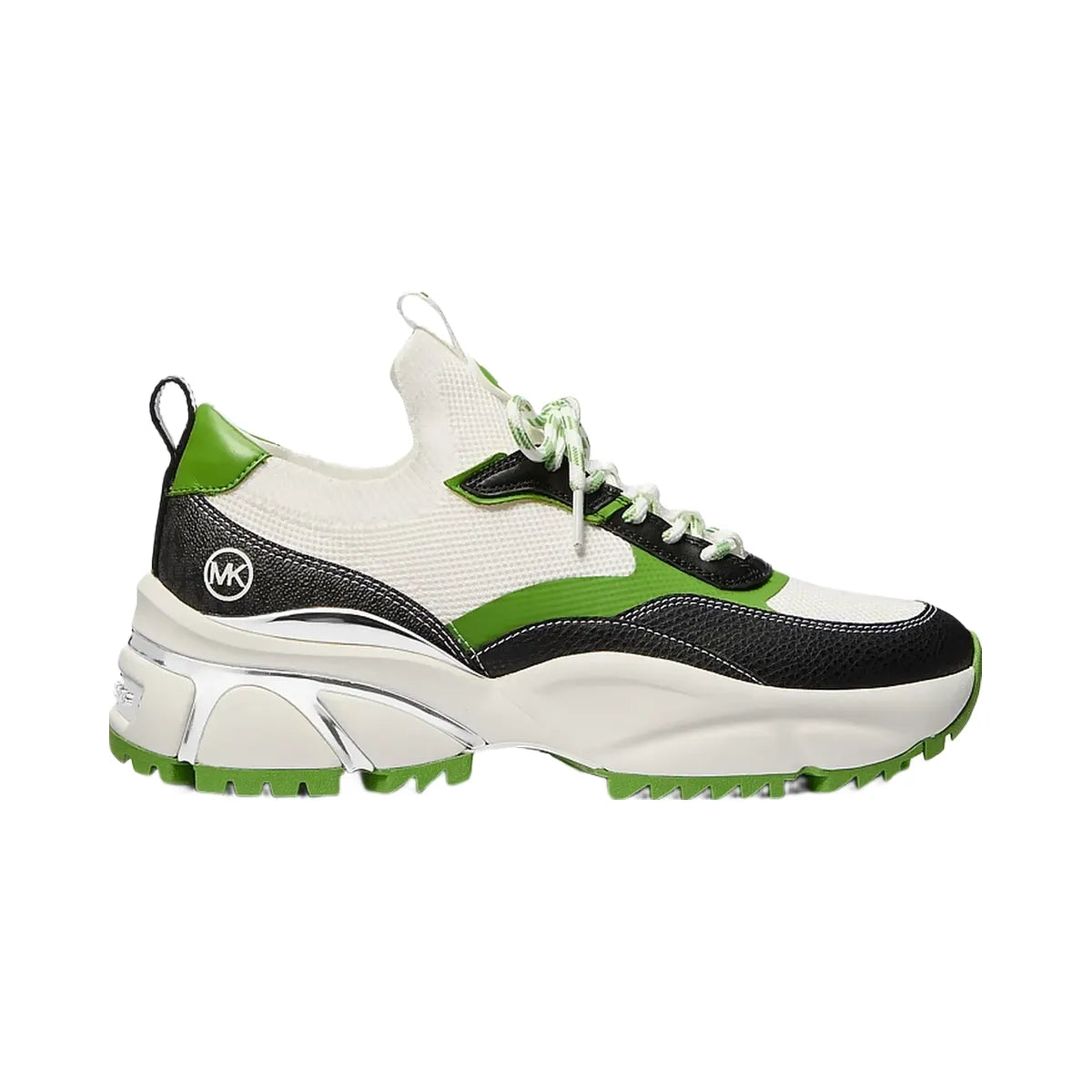 Michael Kors Darius Mixed-Media Trainer Jungle