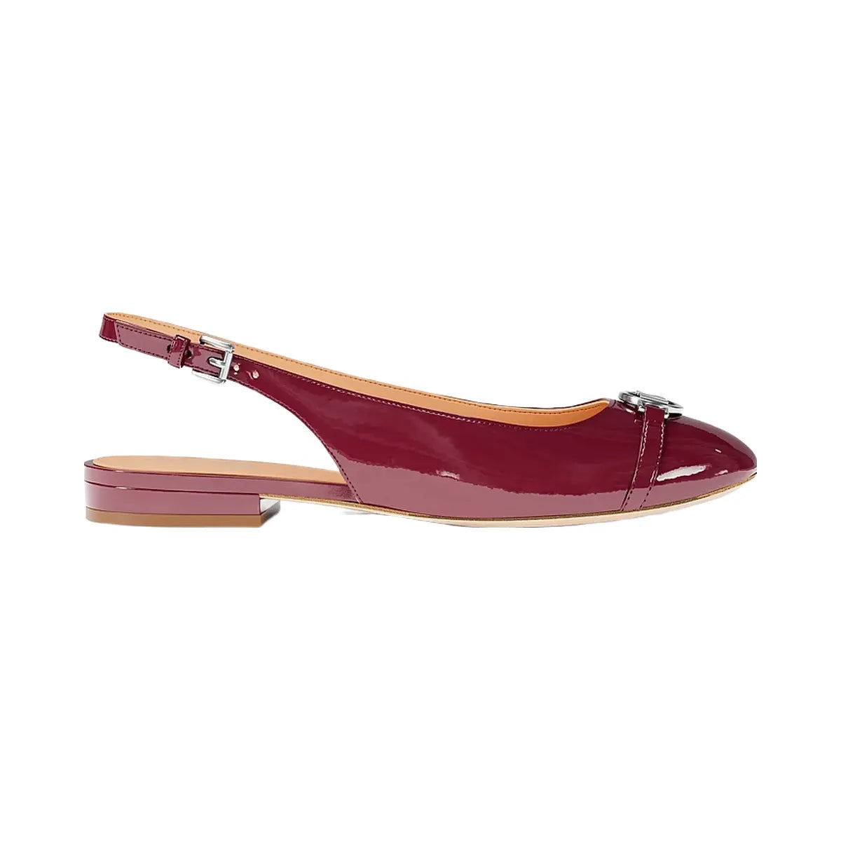 Michael Kors Dori Patent Slingback Flat Maroon