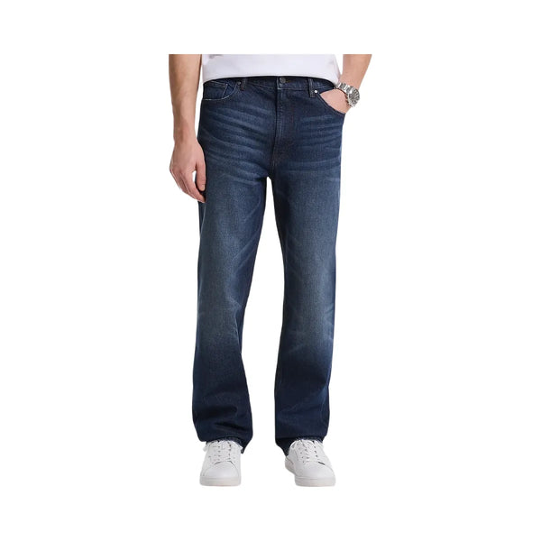 Michael Kors Finn Straight Fit Denim Jeans Mid Blue Fade Wash