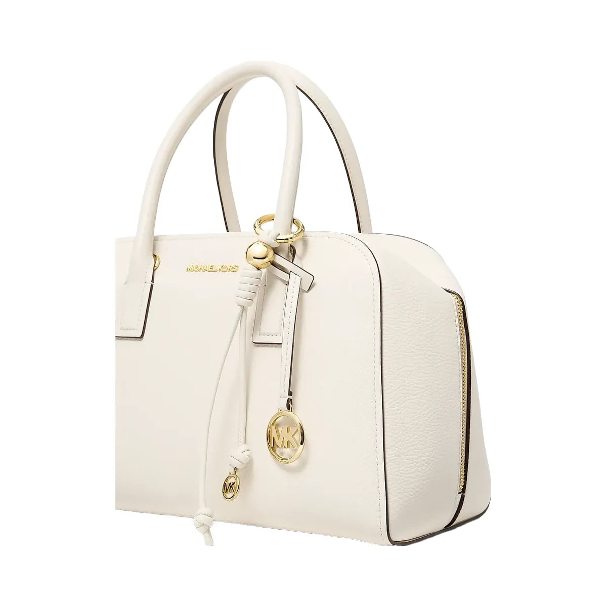 Michael Kors Gold-Tone Knot Bag Charm Lt Cream