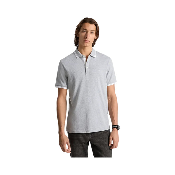 Michael Kors Greenwich Cotton Polo Shirt Heather Grey