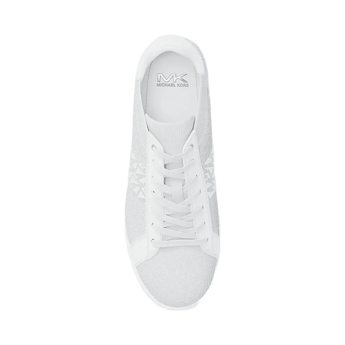 Michael Kors Jacob Mixed-Media Sneaker Optic White