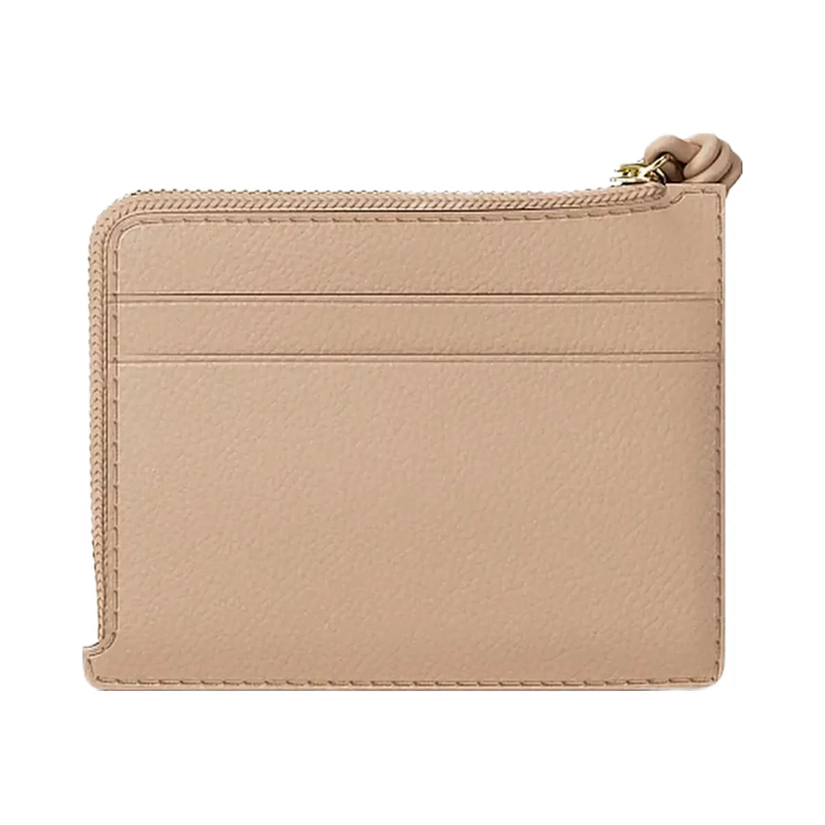 Michael Kors Jet Set Small Pebbled Leather Card Case Wristlet Khaki