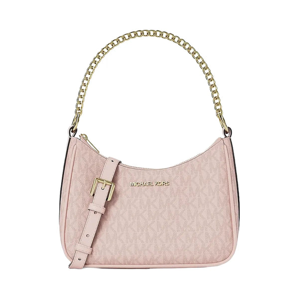 Michael Kors Jet Set Small Signature Logo Convertible Crossbody Bag Powder Blush