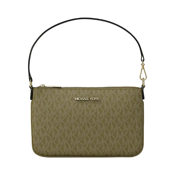 Michael Kors Jet Set Small Signature Logo Convertible Wristlet Oregano