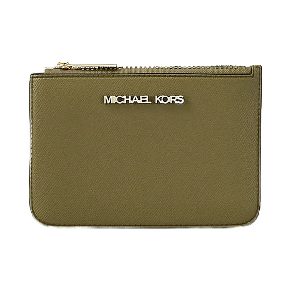Michael Kors Jet Set Travel Small Saffiano Leather Coin Pouch Oregano