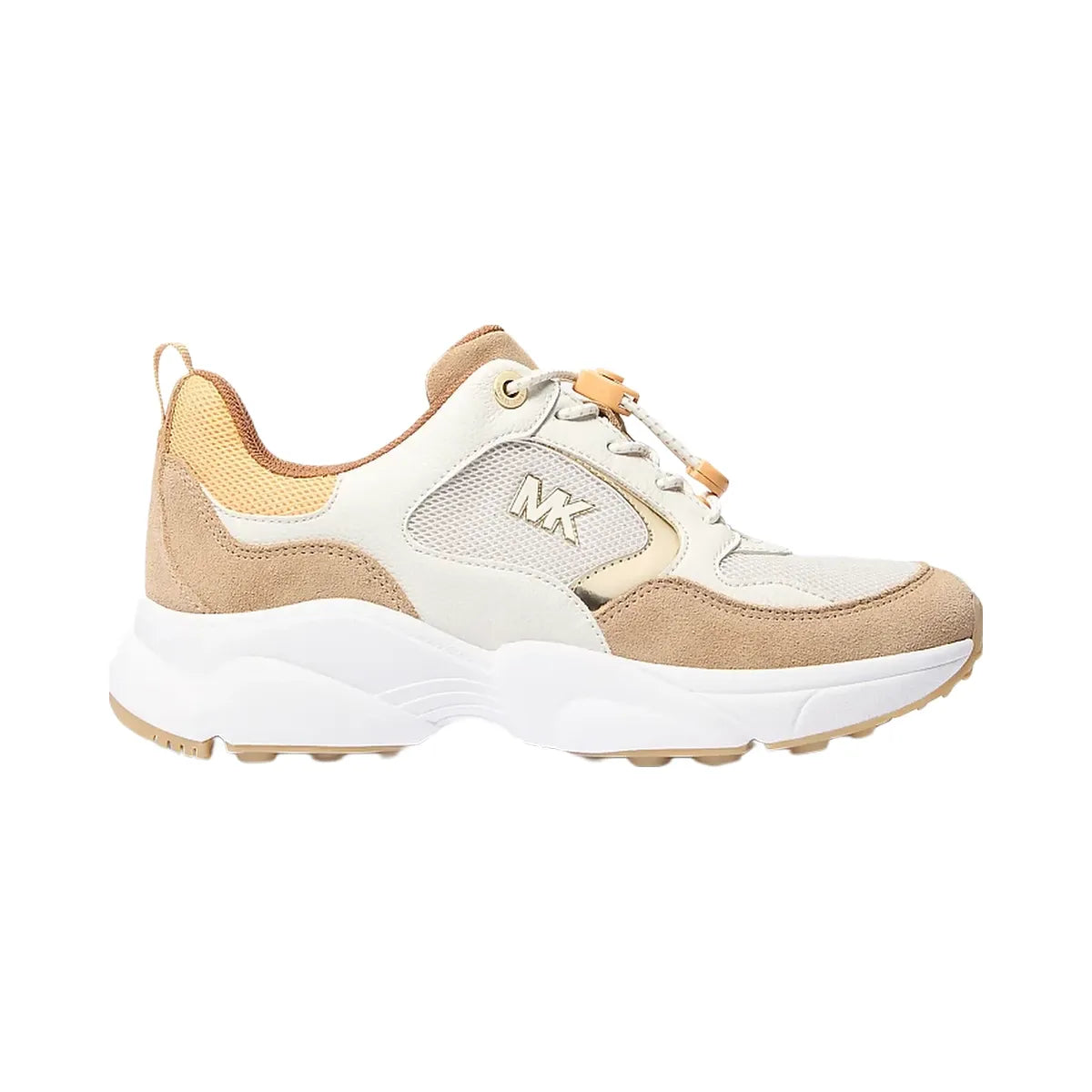 Michael Kors Jett Mixed-Media Trainer Honeywheat