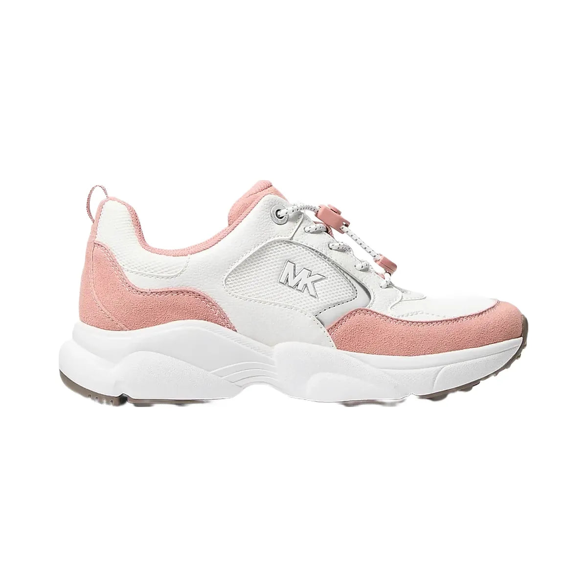 Michael Kors Jett Mixed-Media Trainer Sunset Rose Multi