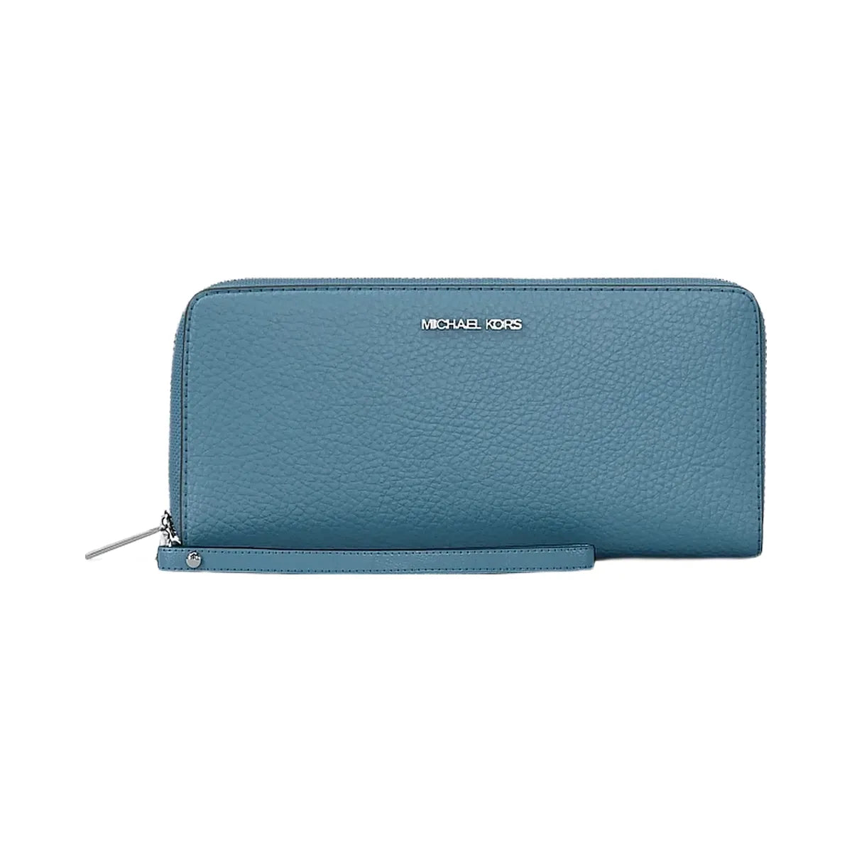 Michael Kors Large Pebbled Leather Continental Wallet Denim