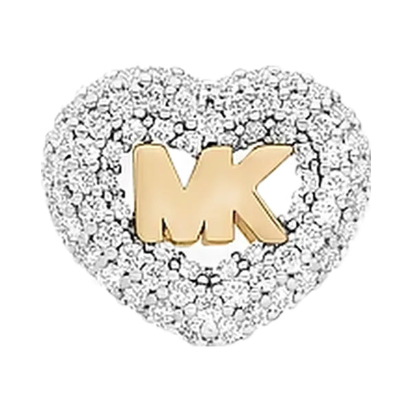 Michael Kors Logo and Pavé Heart Earrings Gold