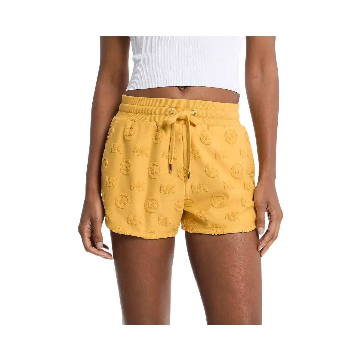 Michael Kors Logo Jacquard Terry Shorts Honeywheat