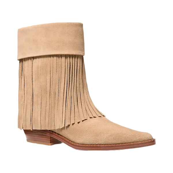 Michael Kors Nash Fringed Suede Boot Camel