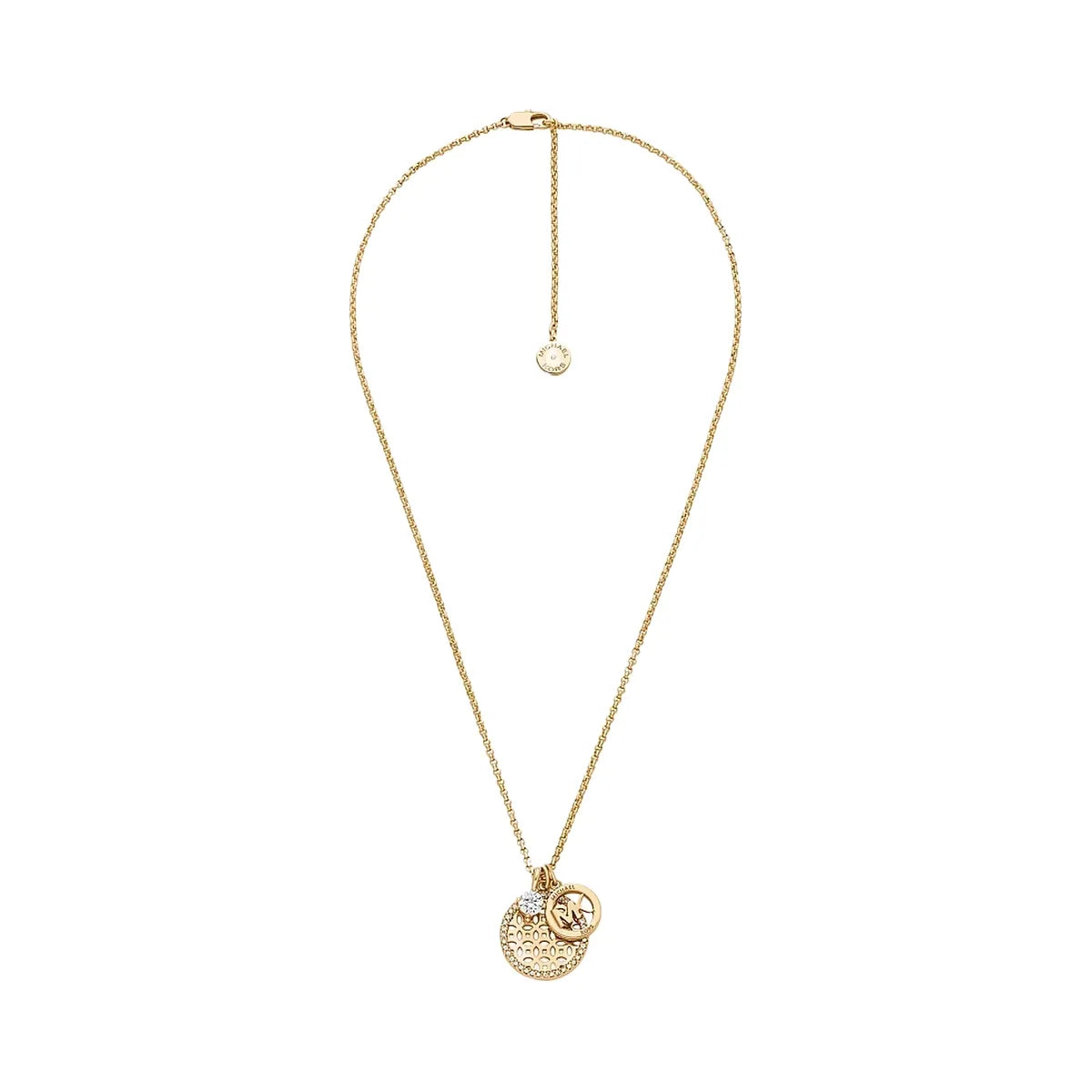 Michael Kors Pavé Charm Necklace Gold